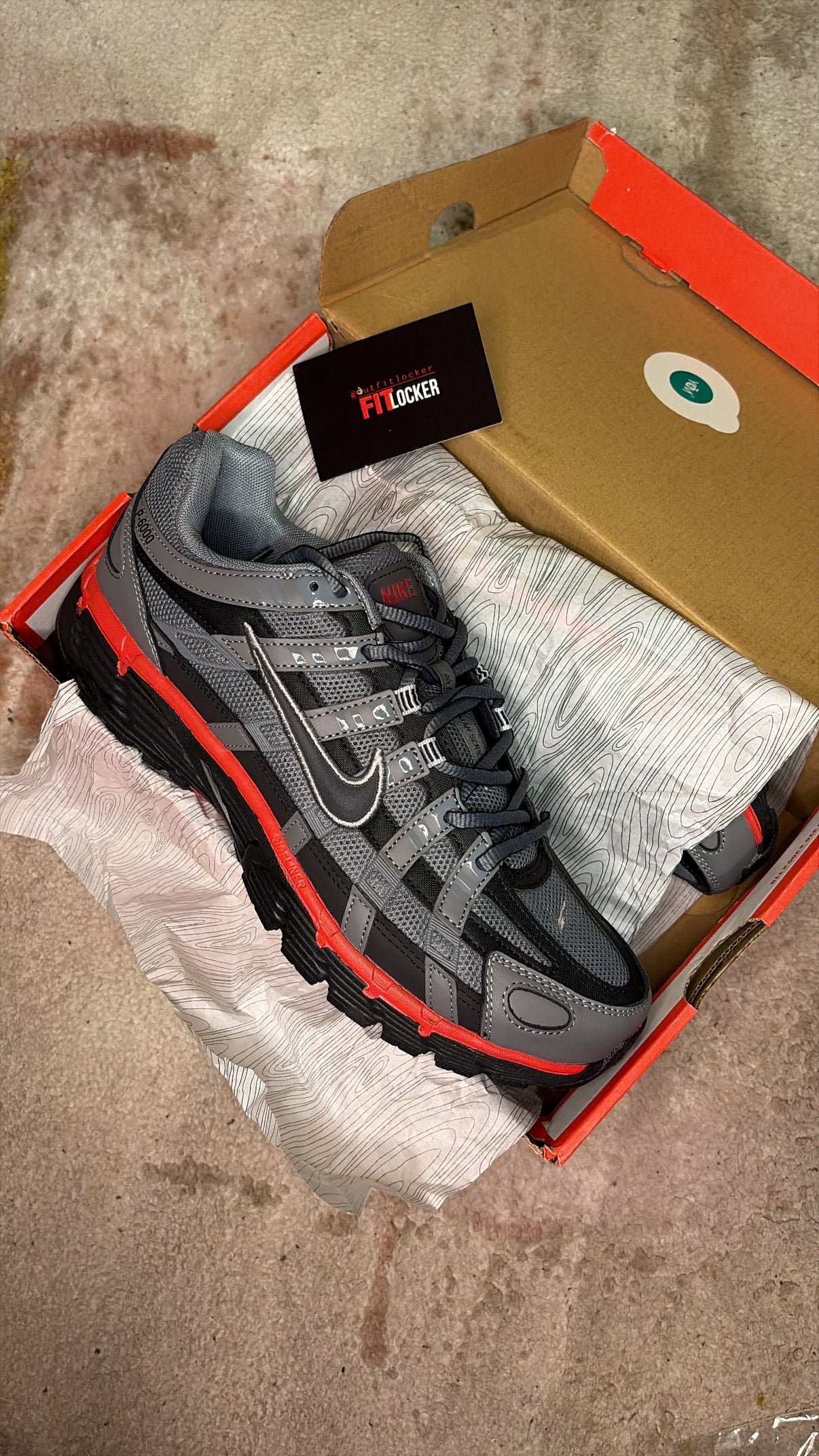Nike P-6000 'Cool Grey University Red'