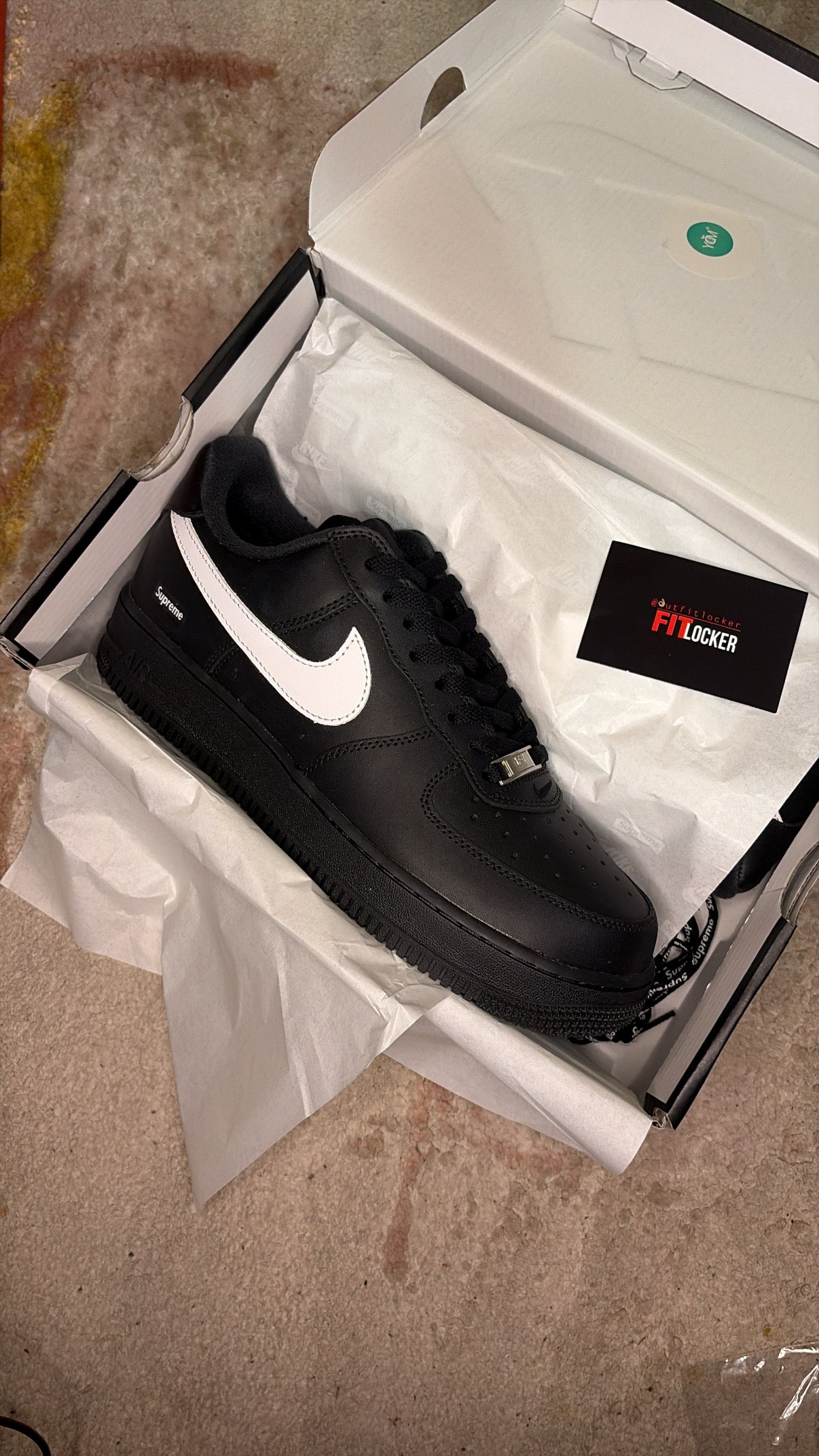Supreme x Nike Air Force 1 Low 'Box Logo - Black White'